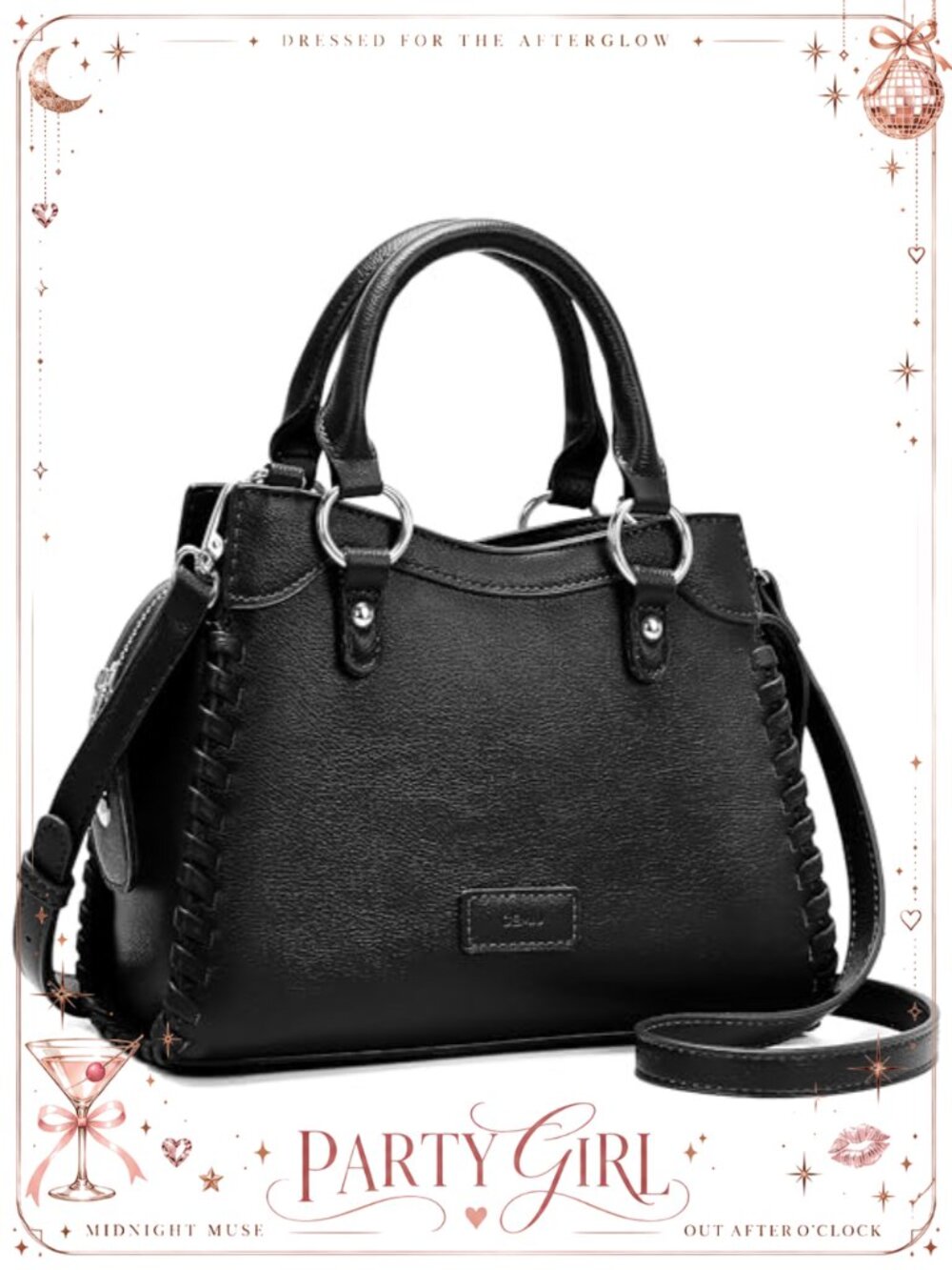 GEMIU PU Leather Satchel Crossbody Purse Top Handle Handbag